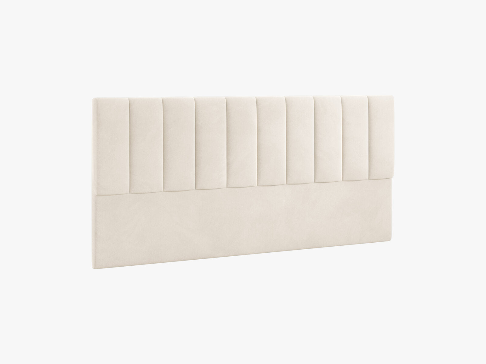 Micadoni Marl Samtiger Kopfteil 140 cm (H 95 cm) Samt Magic Velvet Elfenbein 200x95