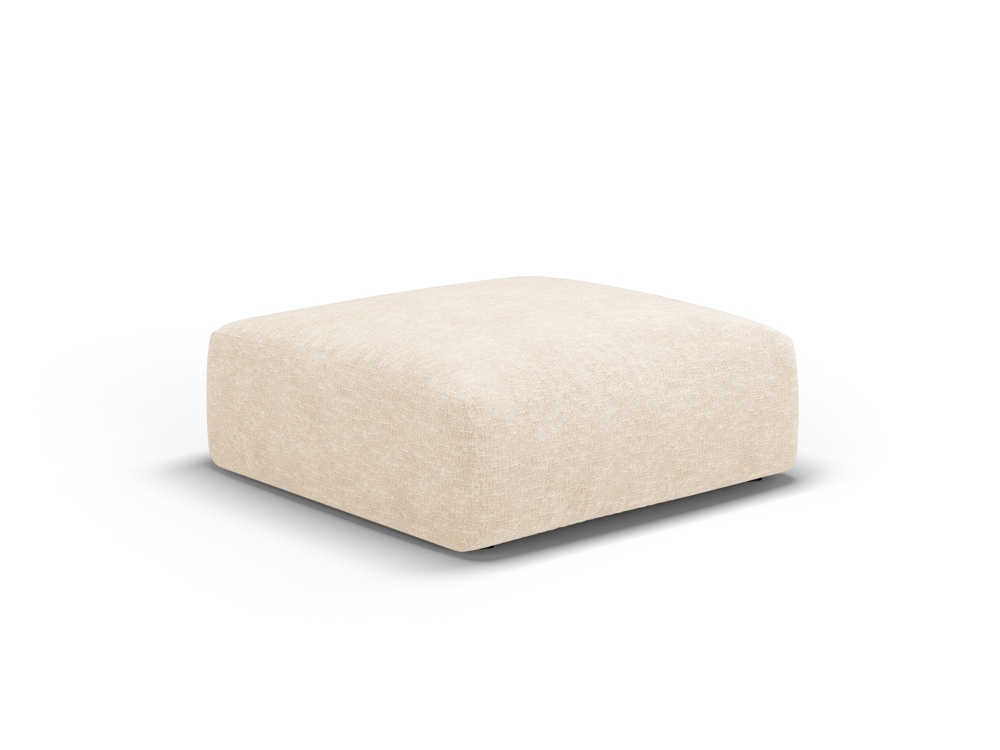 Cosmopolitan Design Pouf Matera große Version Chenille Eden Helles Beige