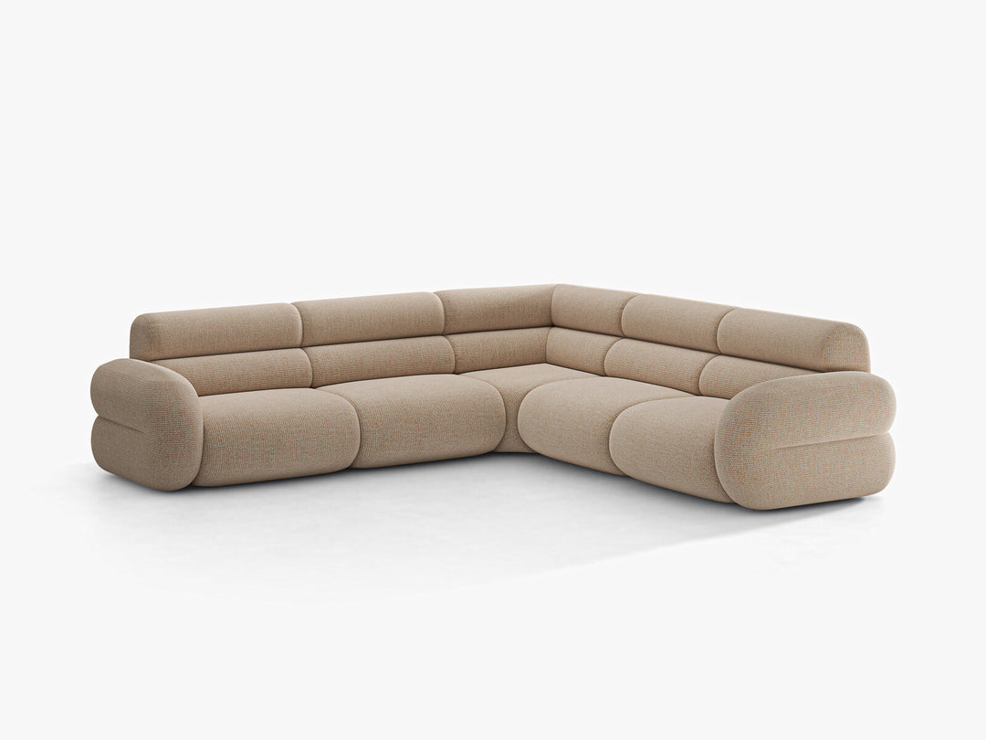 Micadoni Neo Modulares Ecksofa 7-Sitzer Chenille SILENCIO Sand