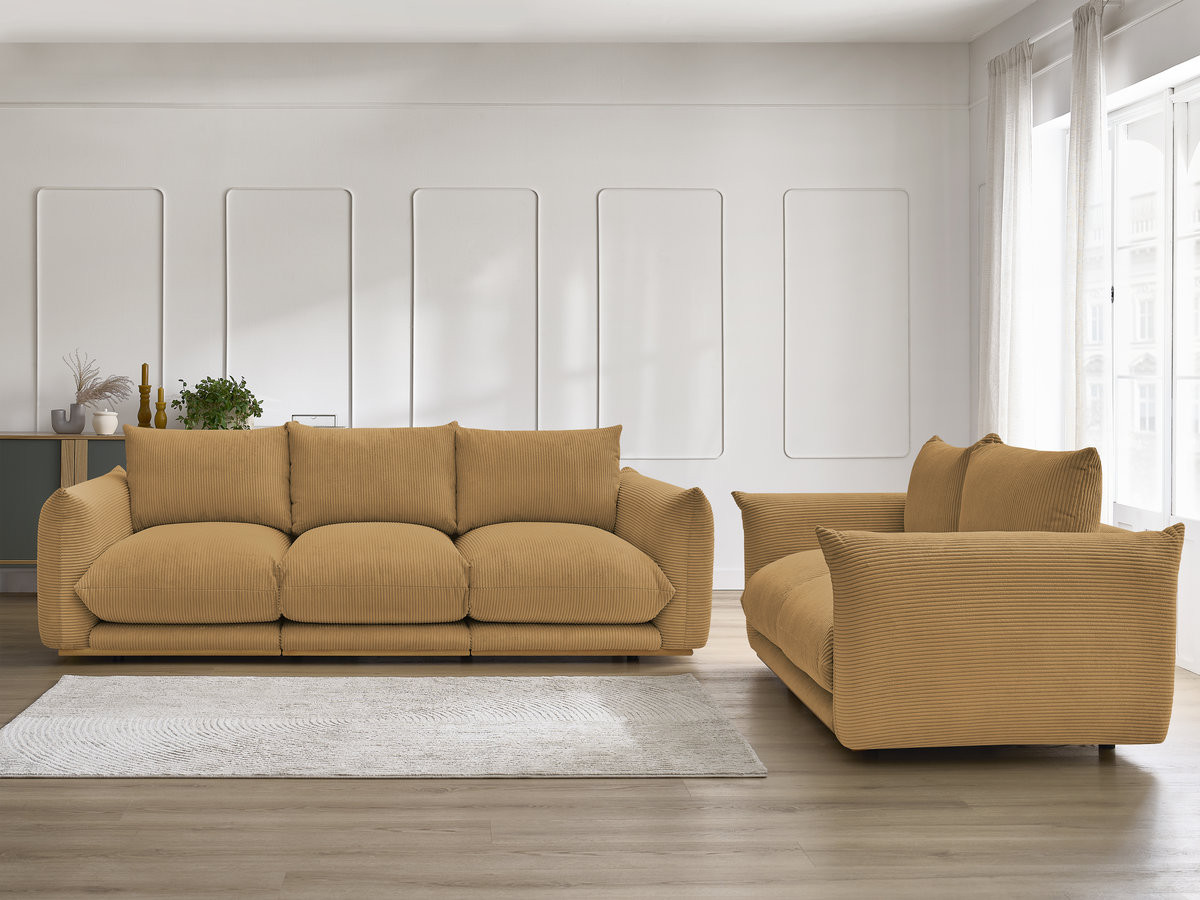 Bobochic Ernest Sofa 5-Sitzer Cordsamt Gelb
