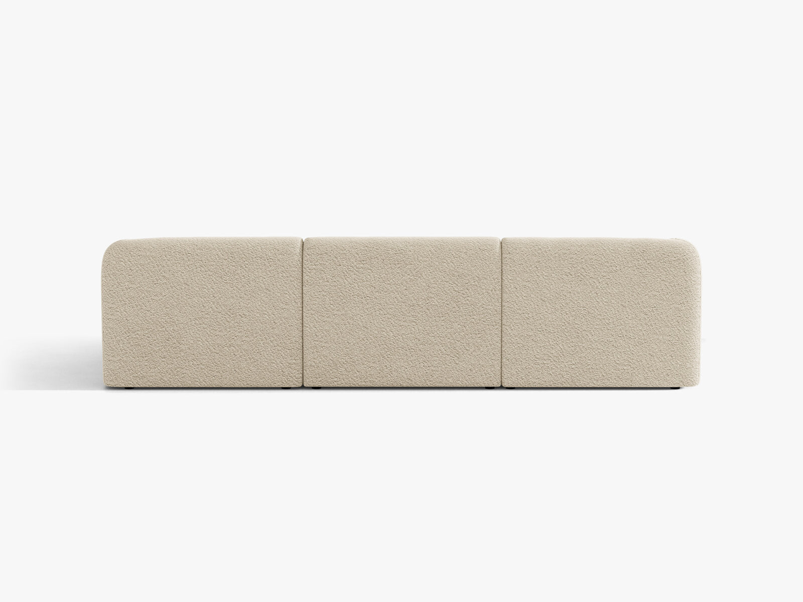 Micadoni Ecksofa Miley 4-Sitzer Rechts Boucle Baloo Beige