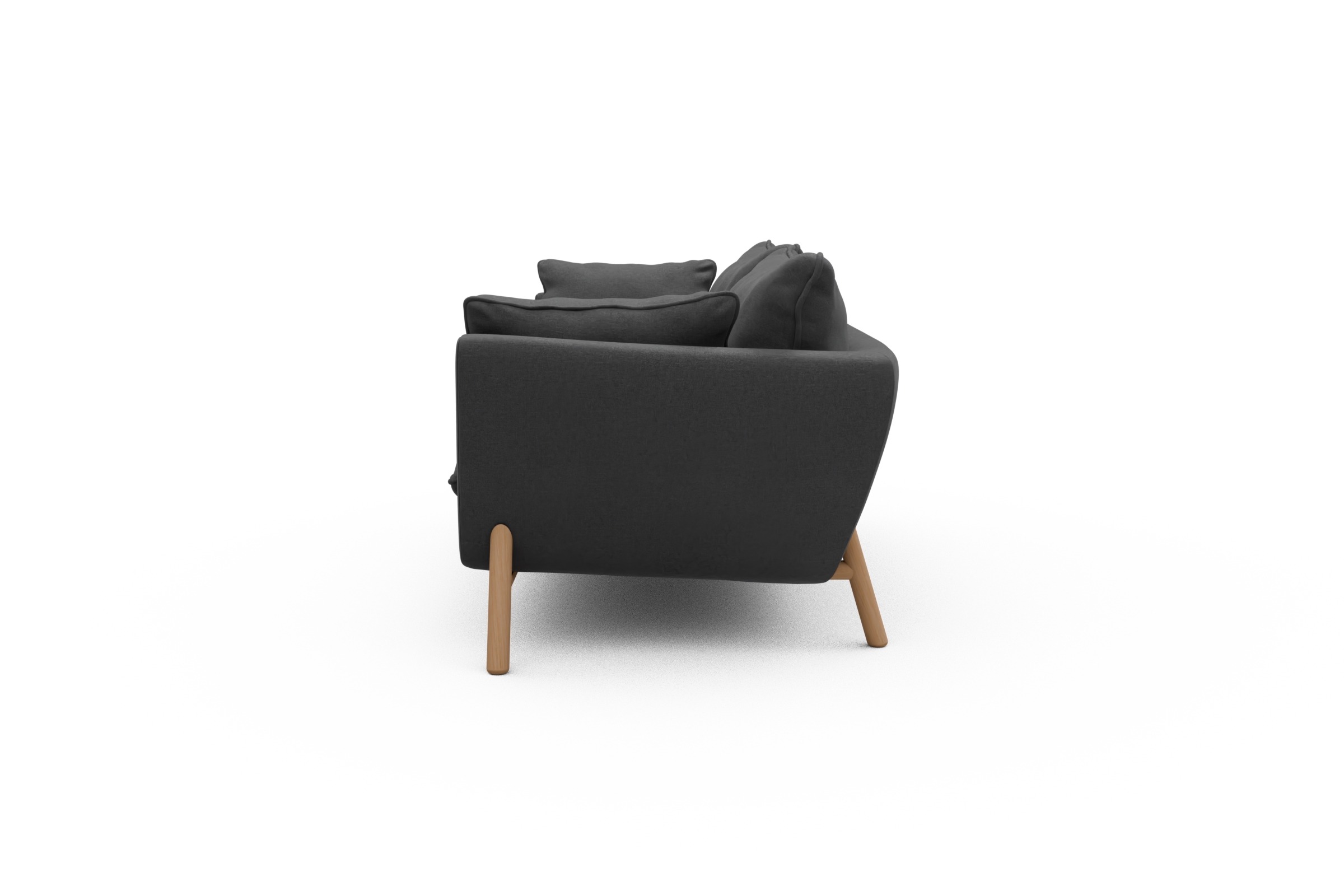 Sofa Emil PREMIUM 2-Sitzer Beinfarbe Eiche Natur Satya-Zinc
