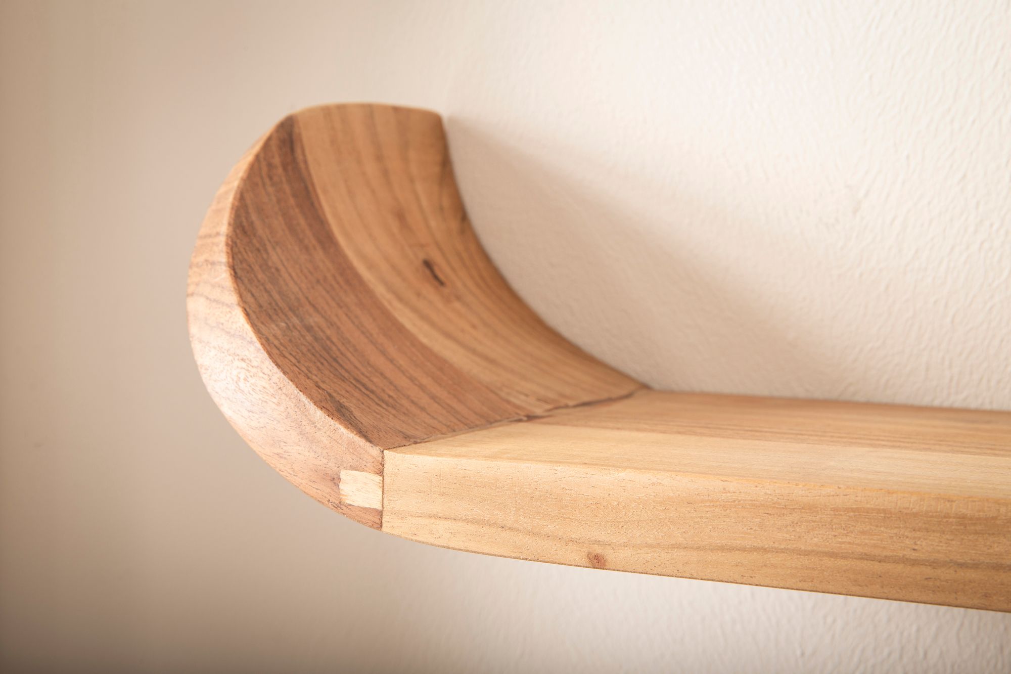 Wandregal Kollen Mango Massivholz Braun Breite 100 cm
