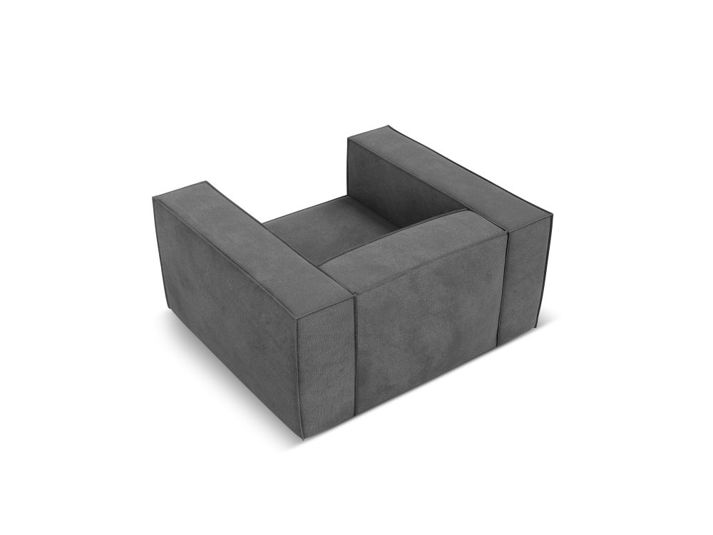 Cosmopolitan Design Sessel Turin Strukturierter Stoff Rosario Grau