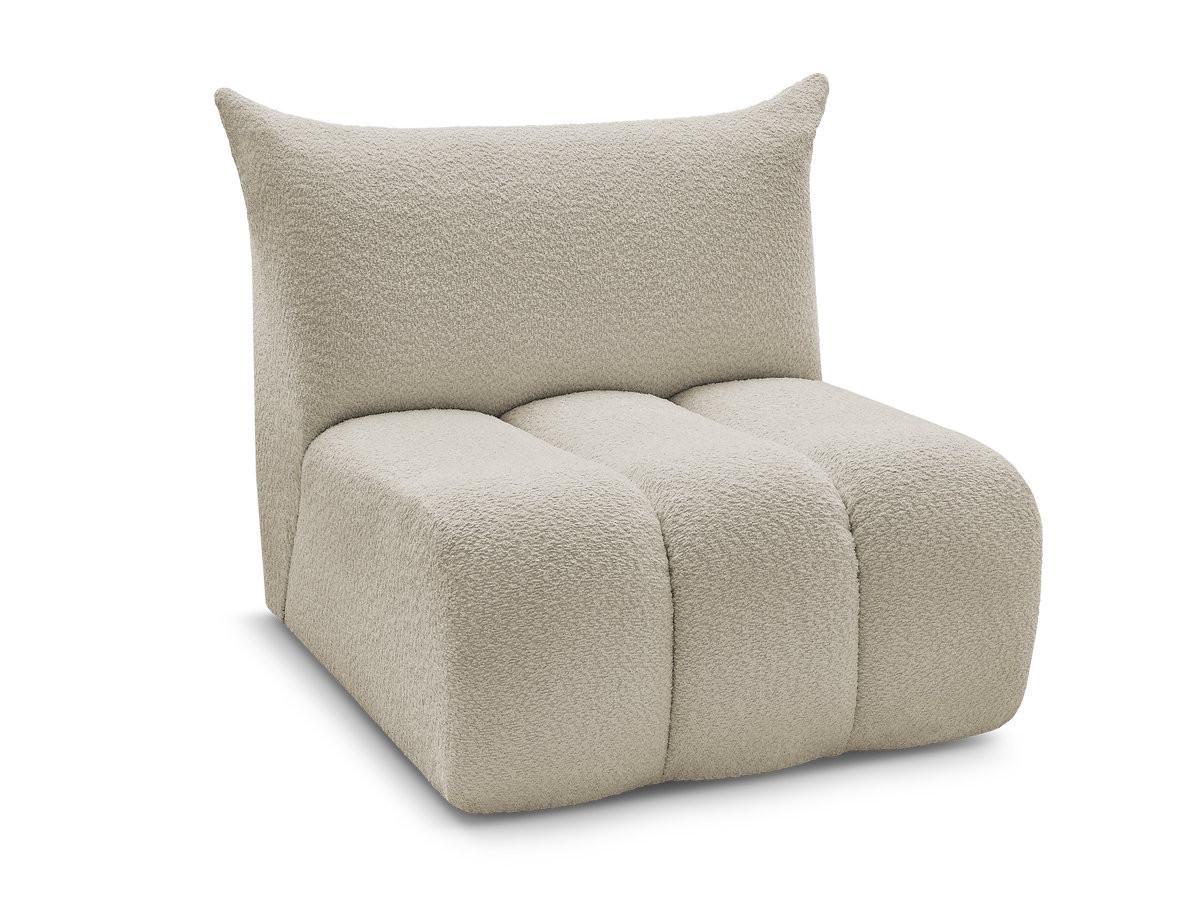 Bobochic Azra Sofamodul 1-Sitzer 90 × 112 cm Bouclé-Stoff Beige