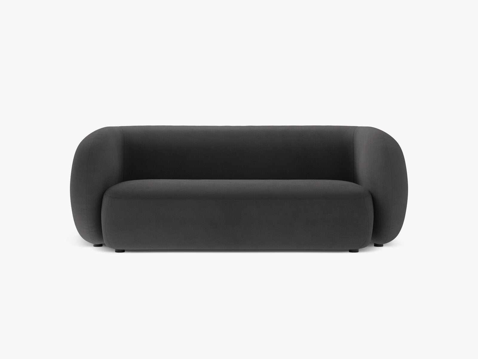 Micadoni Sofa Kate 2-Sitzer Samt Dunkelgrau