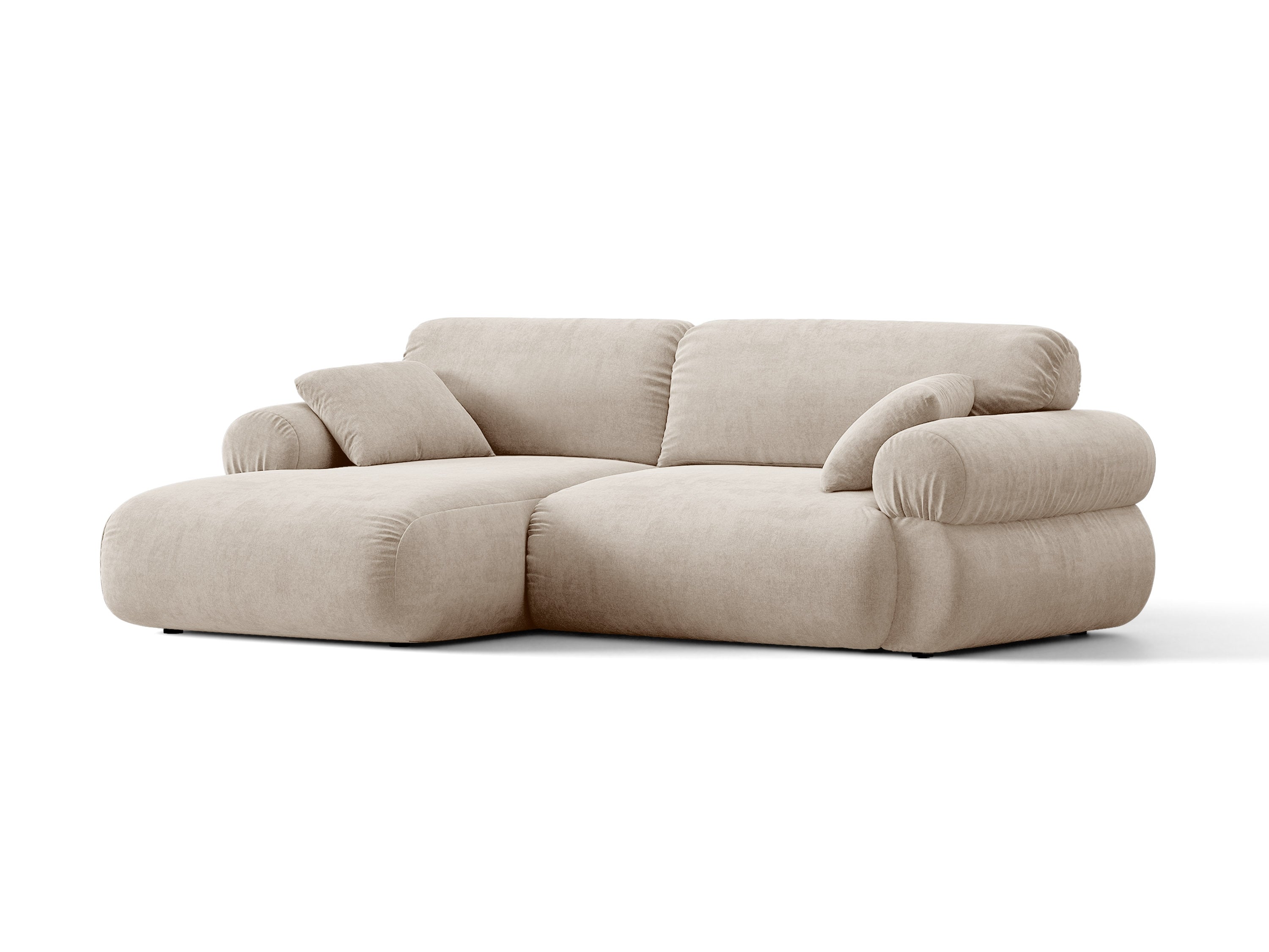 Micadoni Ophelia Ecksofa 4-Sitzer Strukturierter Stoff Liberty Beige Links
