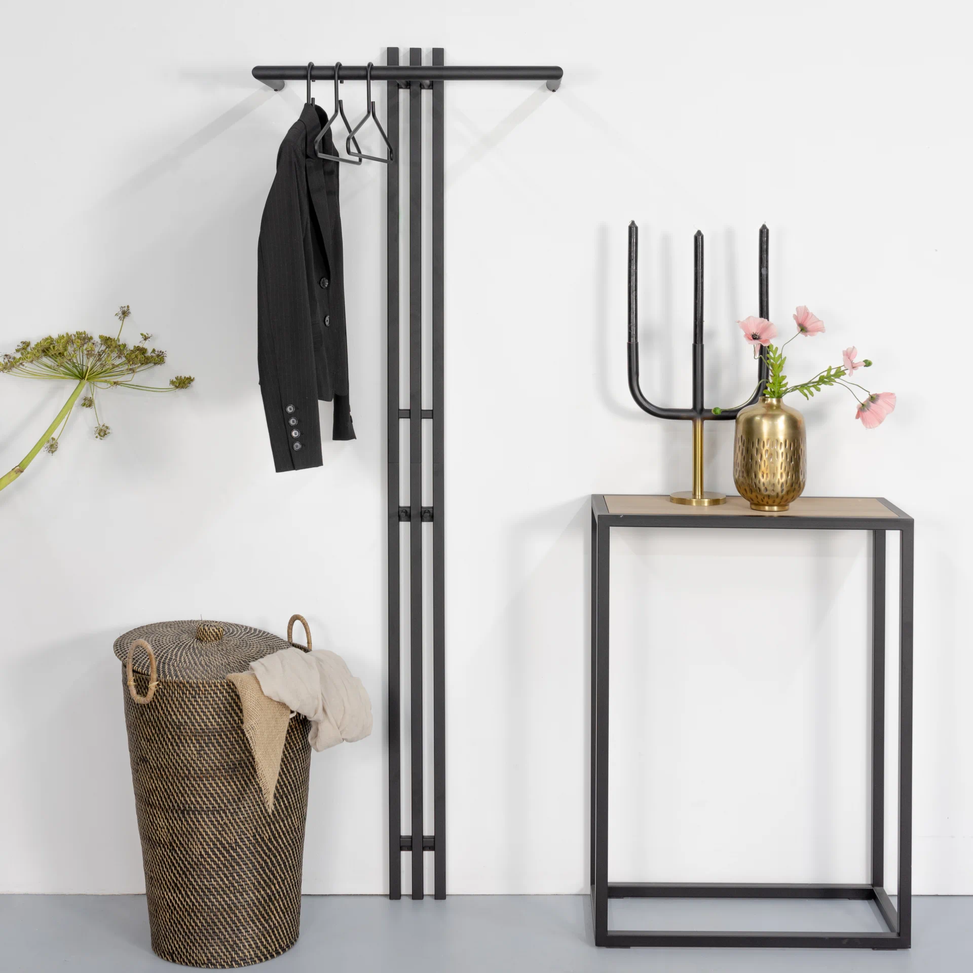 Spinder Design SENZA 5 Wandgarderobe - Schwarz