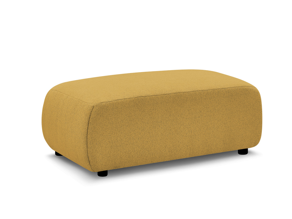 Bobochic Jana Pouf 63 × 114 cm Melange-Stoff Gelb