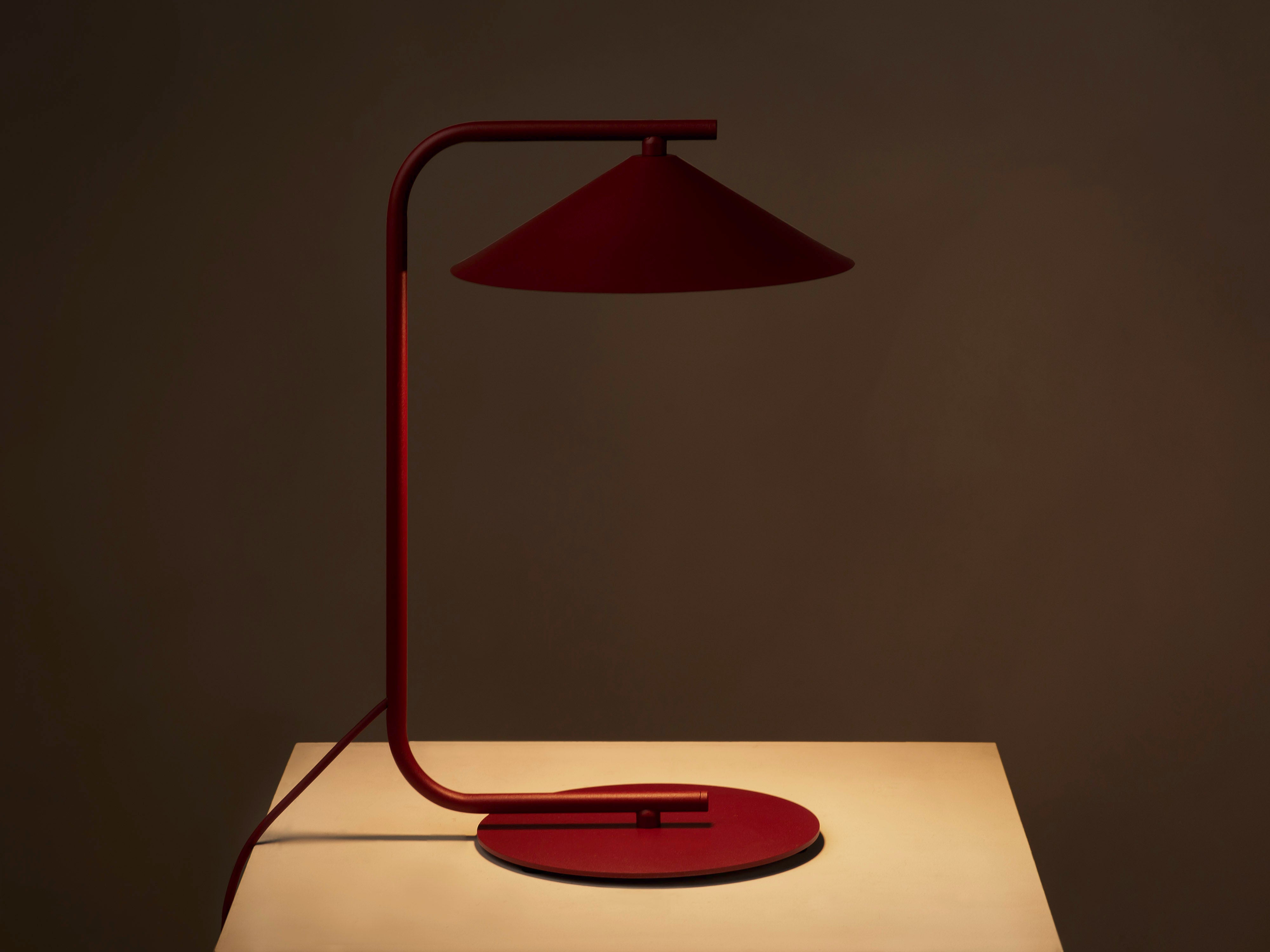 Micadoni Nocte Tischlampe Burgundfarben