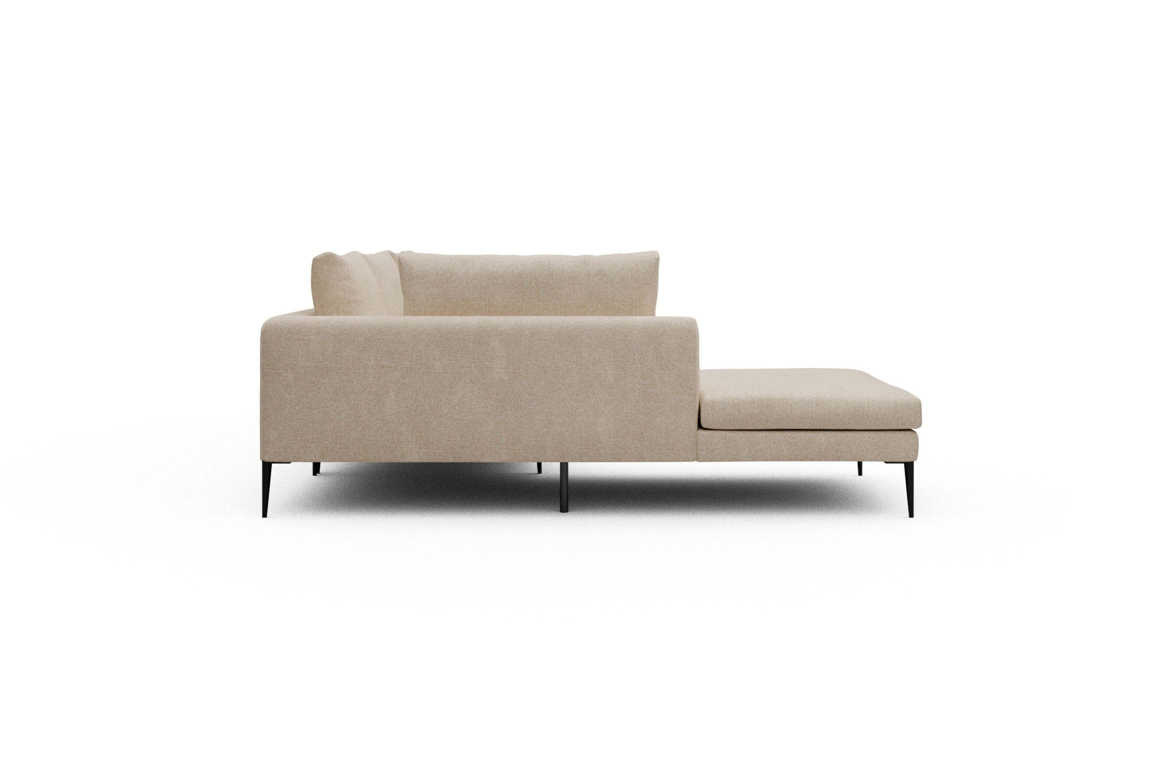 Ecksofa Paul Relax-Ecke rechts mit 3-Sitzer Casone-Natural-Beige