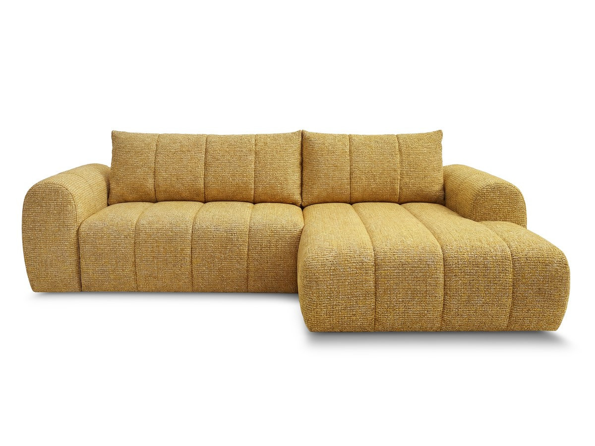 Bobochic Nesty Ecksofa 272 cm Melange-Stoff Gelb Ecke rechts