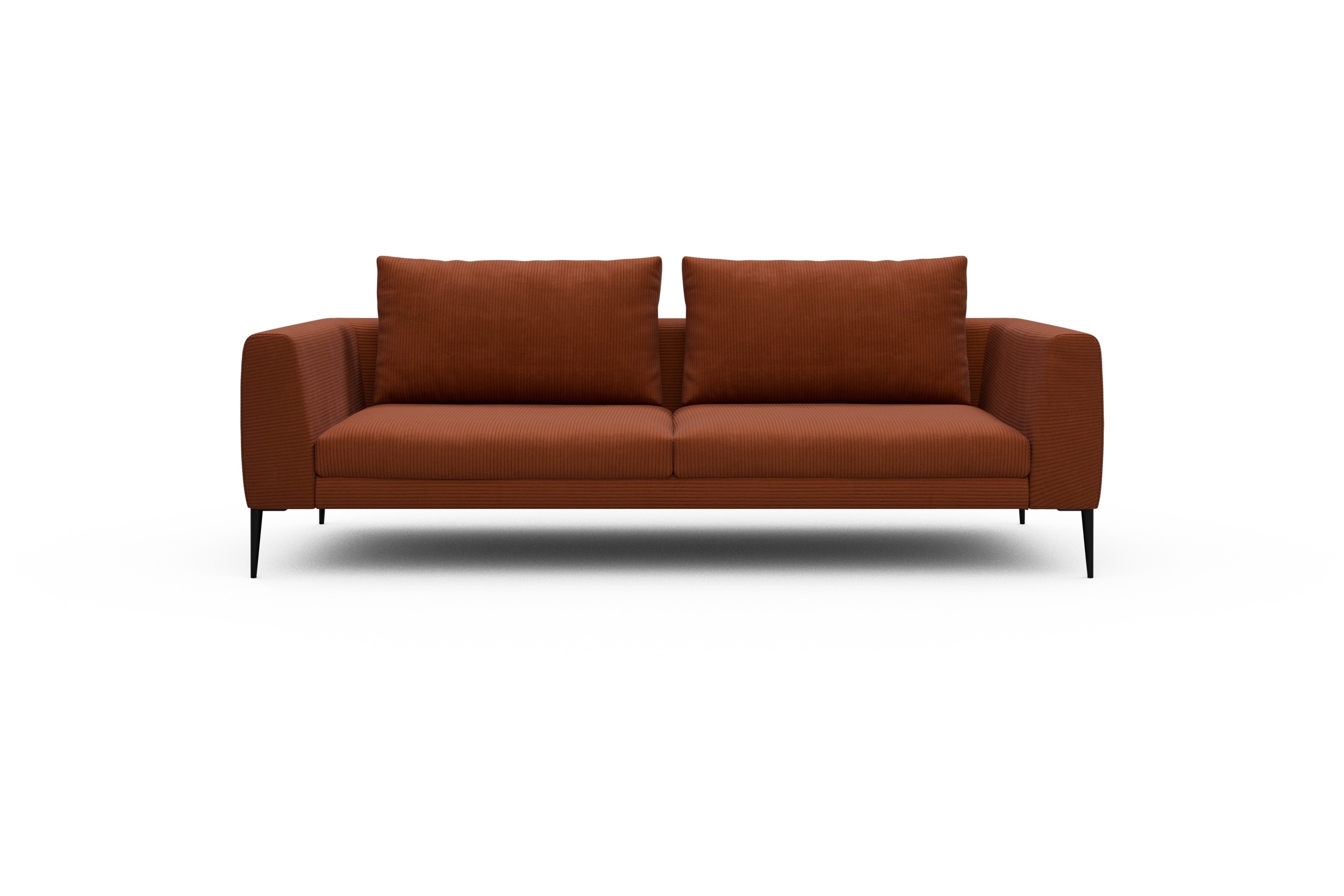 Skandi Home Sofa Paul 3-Sitzer Corduroy-Burnt-Orange moebelfaktor