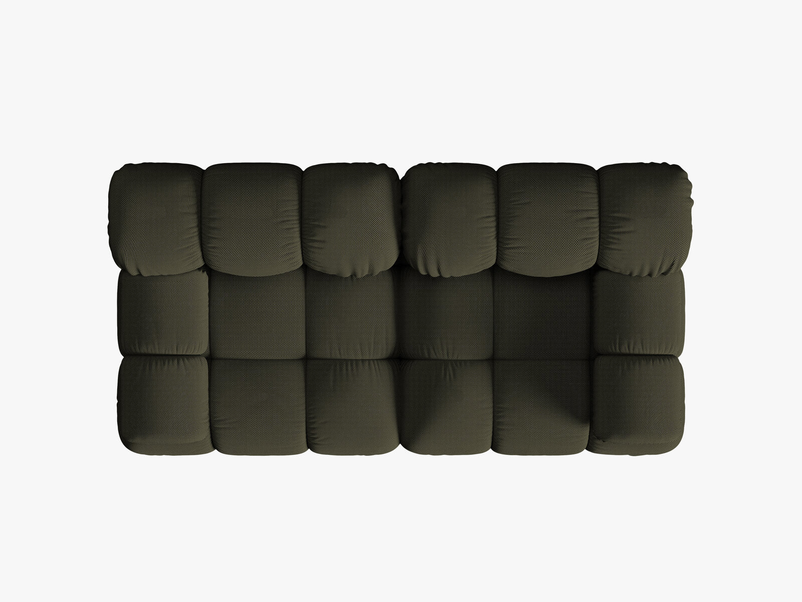 Micadoni Modulares Sofa Bellis 2-Sitzer 3D-Stoff Sonic Amazonas Grün