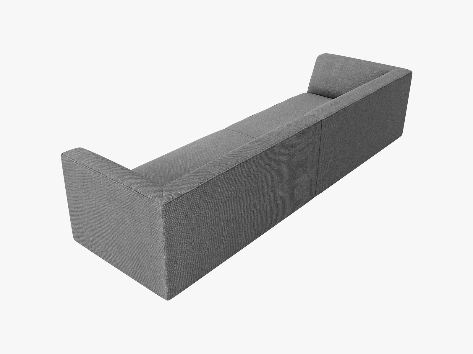 Micadoni Sofa Ruby 4-Sitzer Strukturierter Stoff Ottawa Grau