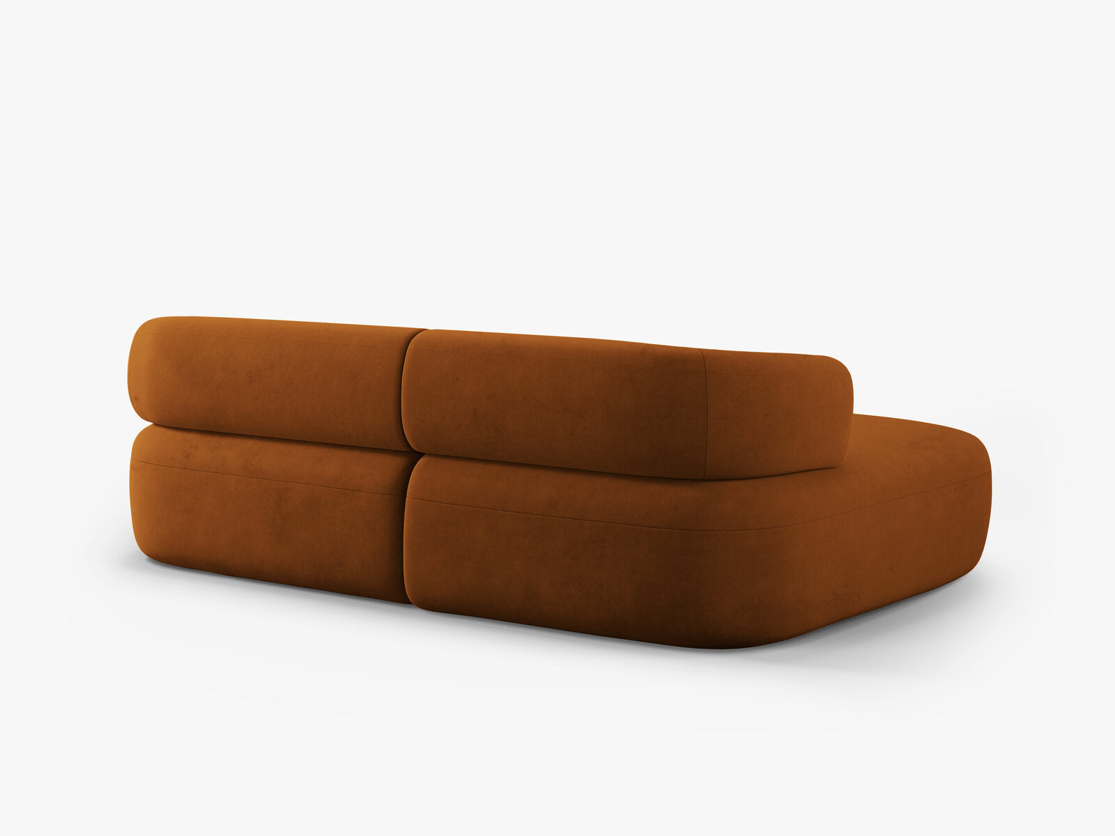 Micadoni 5-Sitzer Ecksofa Jenny Kleine Version Links Samt Salvador Terrakotta