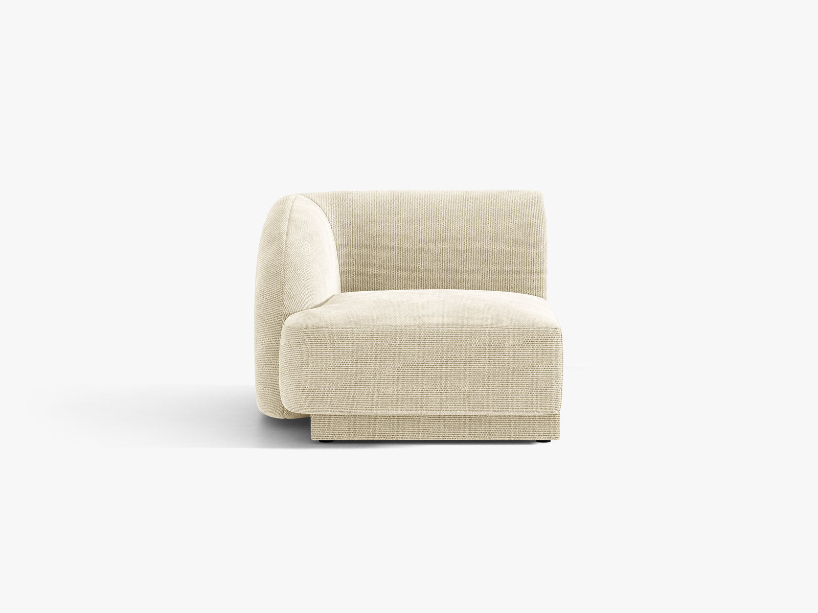 Micadoni Eckmodul Miley 1-Sitzer Links Chenille Haga Helles Beige