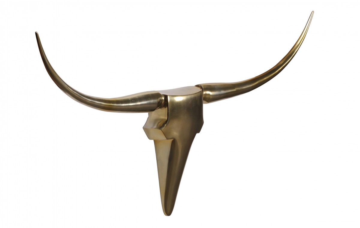 Dekogeweih Hokksund Aluminium Gold 125 × 10 × 60 cm