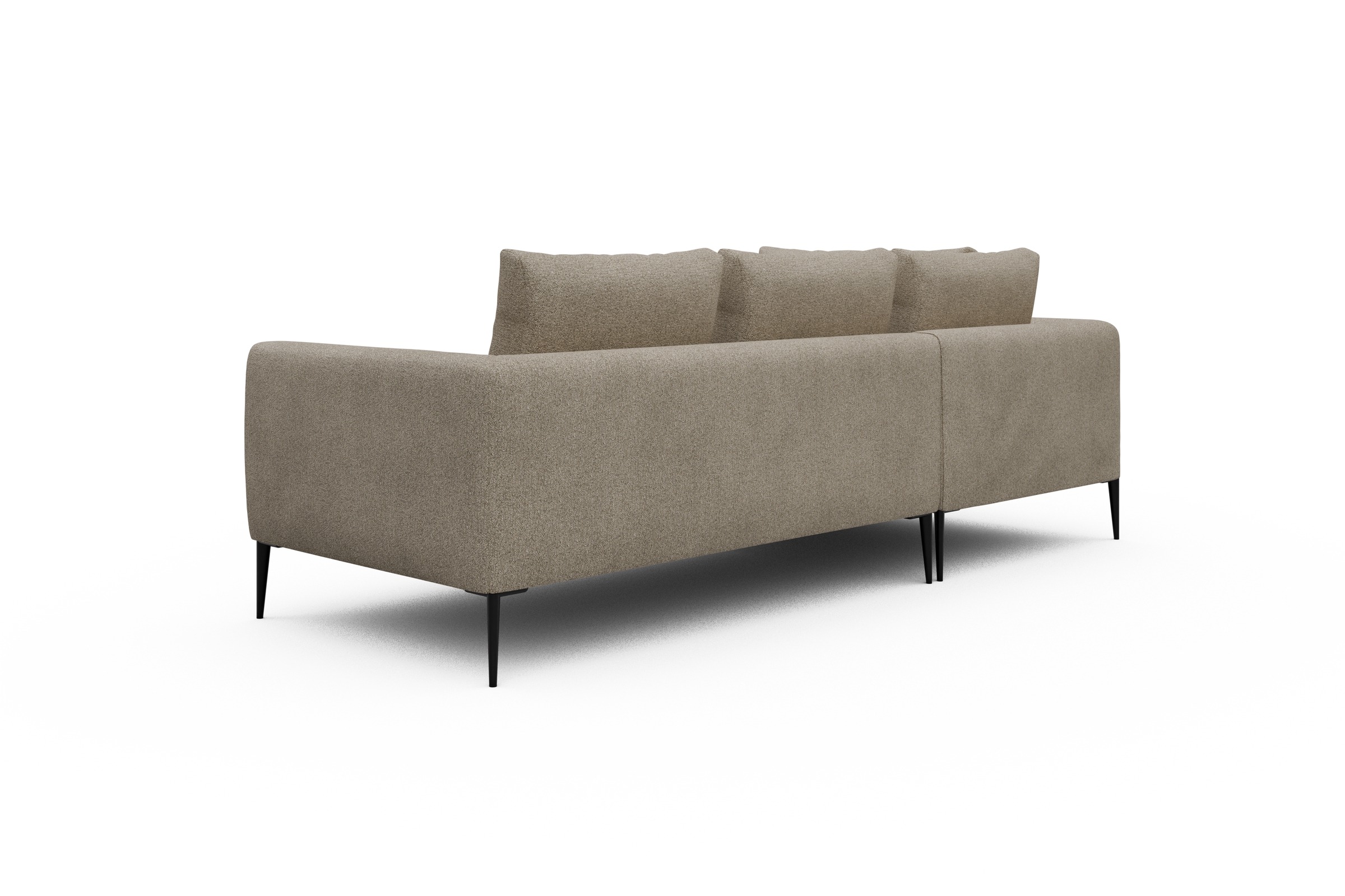Ecksofa Paul Relax-Ecke links mit 2-Sitzer Boucle-Beige