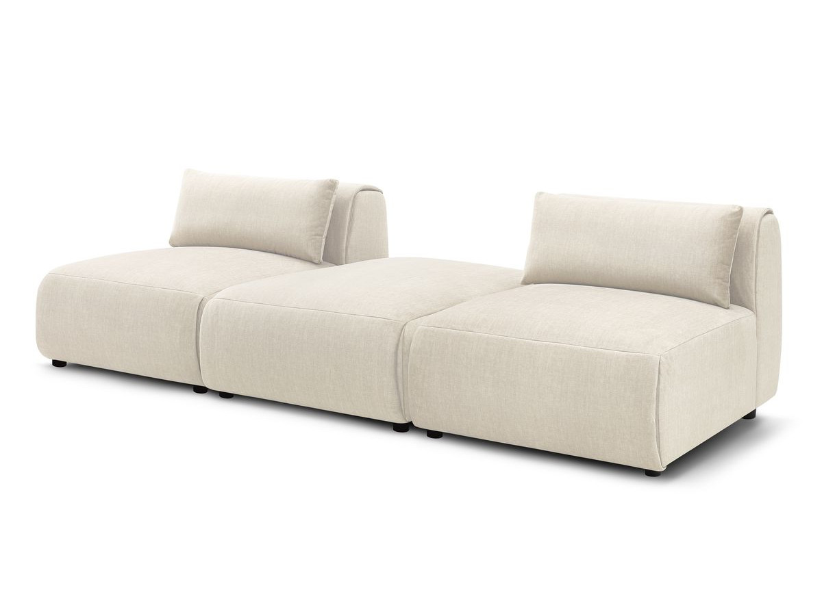 Bobochic Jeanne Sofa 3-Sitzer Samt Beige