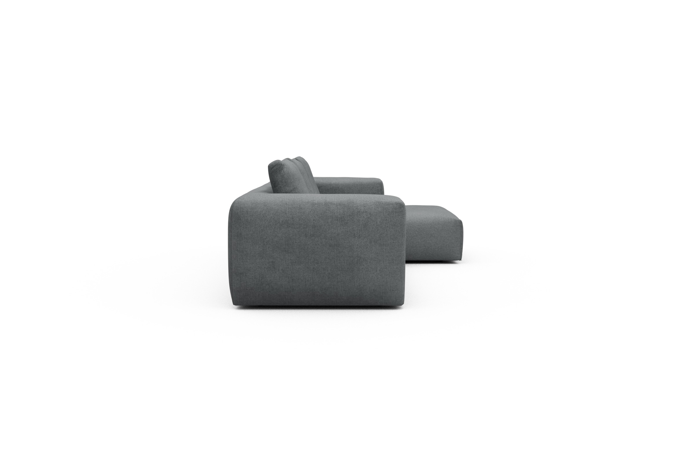 Ecksofa Fred Chaiselongue rechts mit 2,5-Sitzer Casone-Gravel-Grey