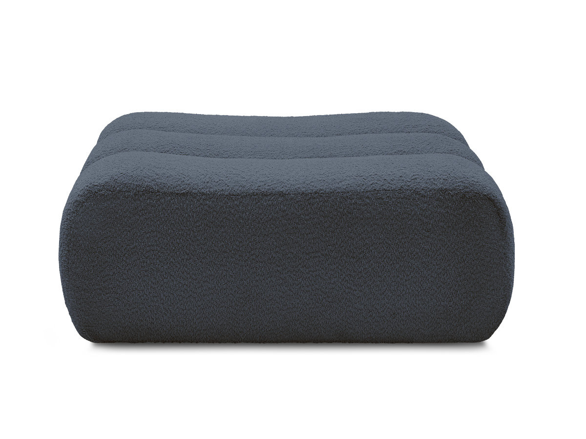 Bobochic Azra Pouf Bouclé-Stoff Dunkelblau