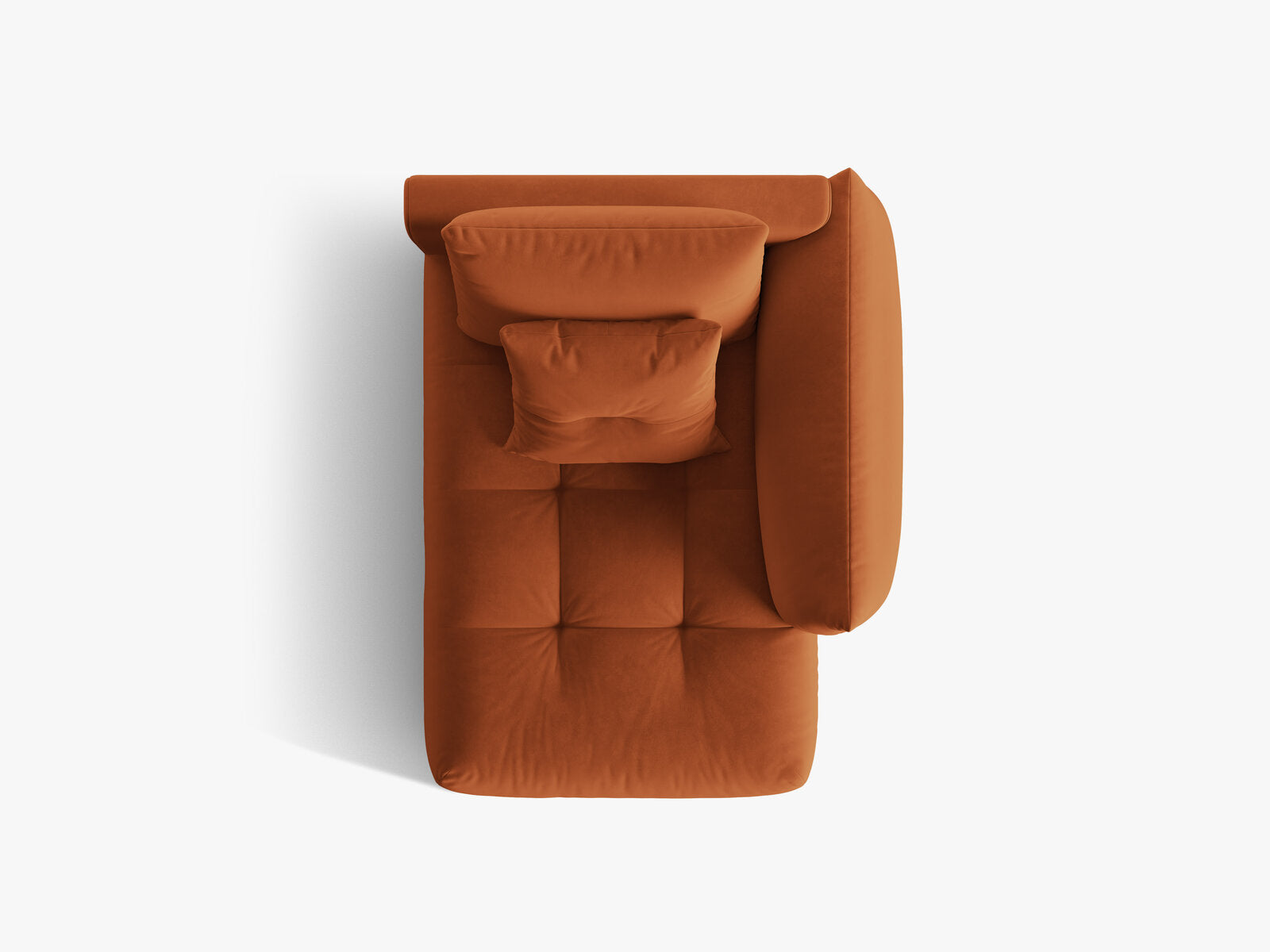 Micadoni Bloom Chaiselongue Rechts Samt Casino Terrakotta