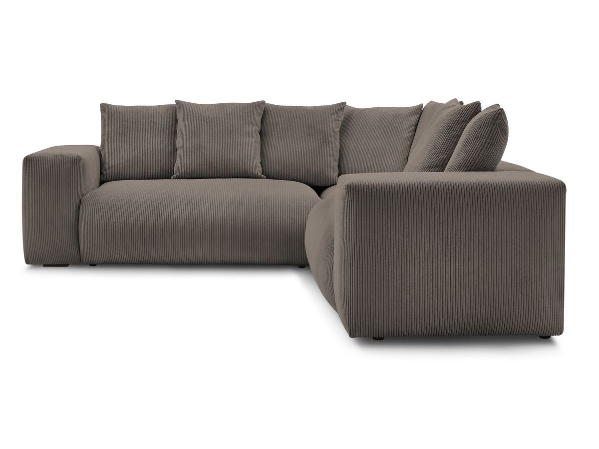 Bobochic Voltaire Ecksofa 268 × 214 cm Cordsamt Taupe Ecke rechts