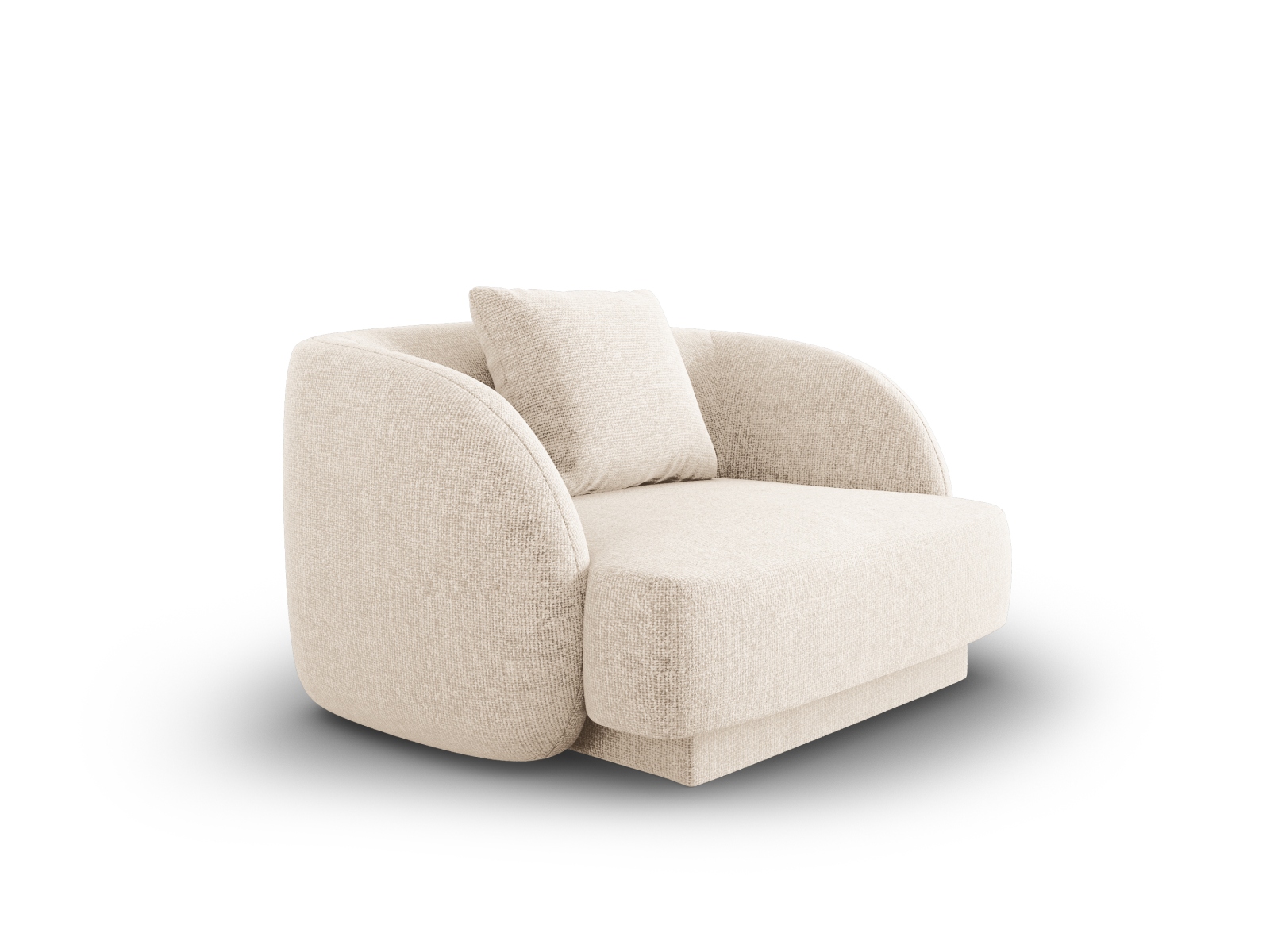 Cosmopolitan Design Sessel Tulum Chenille Eden Helles Beige