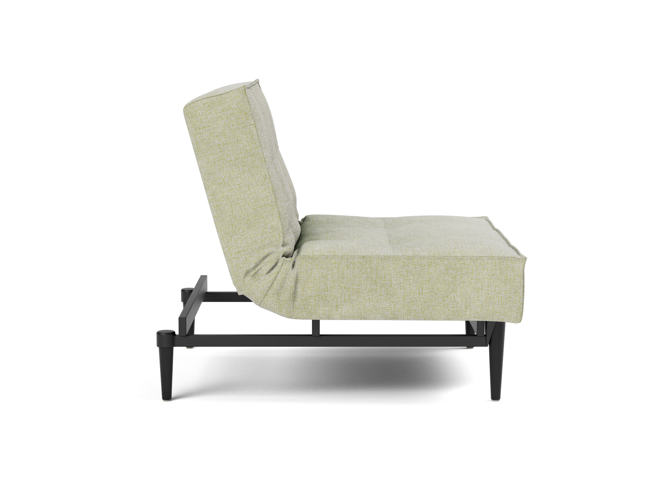 Sessel Splitback Flachgewebe Avella 280-Sand Beine Styletto Eiche schwarz