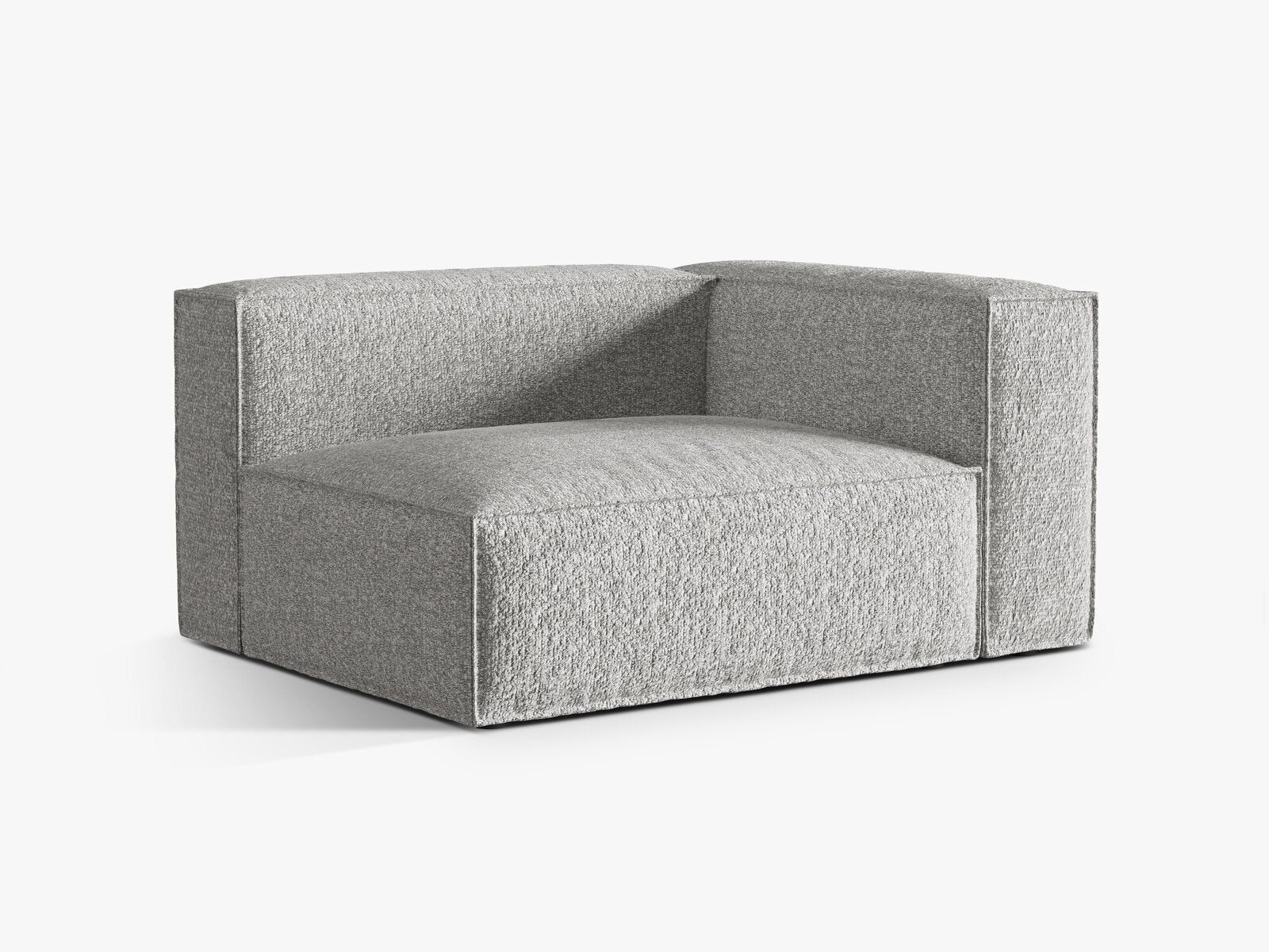 Micadoni Eckmodul Nuria 2-Sitzer Rechts Boucle Silber