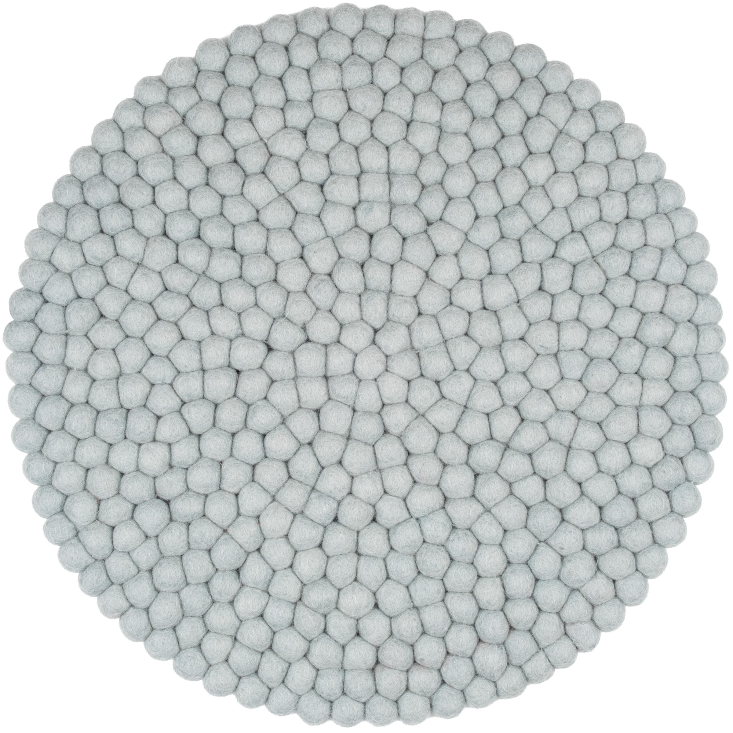myfelt Liv Filzkugel-Sitzauflage Hellblau Ø 36 cm