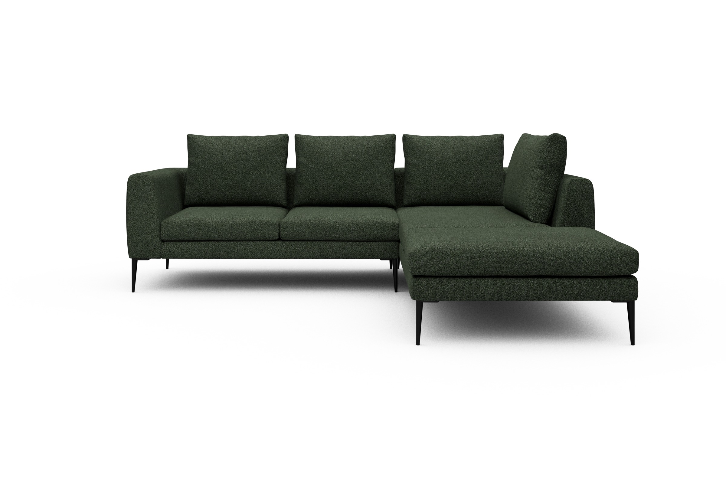 Skandi Home Ecksofa Paul Relax-Ecke rechts mit 2-Sitzer Vanora-Deep-Green moebelfaktor