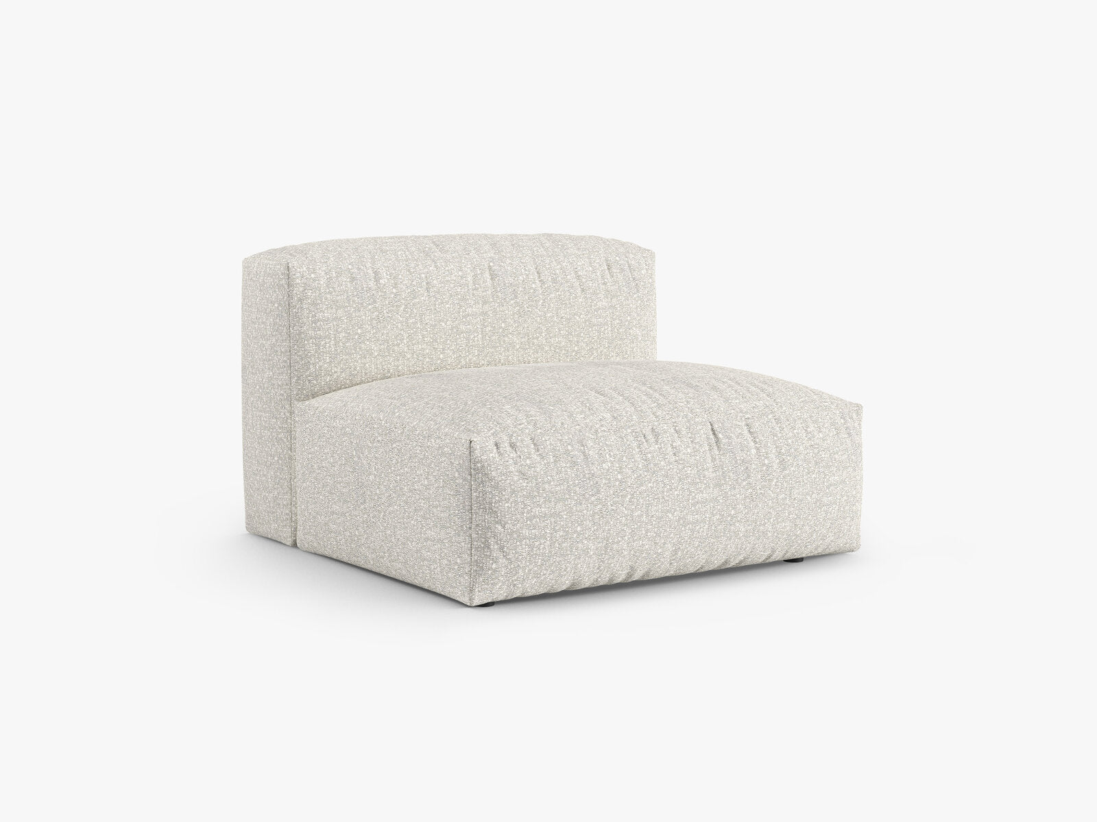 Micadoni Mittelmodul Martina 1-Sitzer 90cm Sitztiefe Boucle Monet Grau Beige Melange