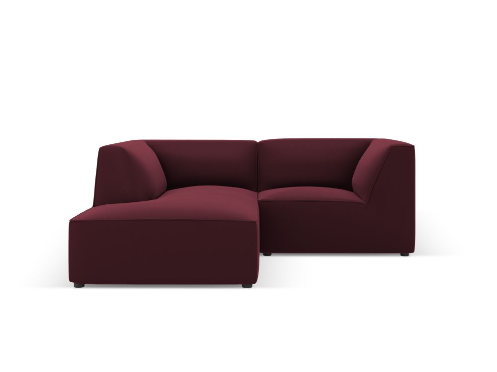 Cosmopolitan Design Ecksofa Siena 3-Sitzer Kunstleder Pacifico Bordeaux Links