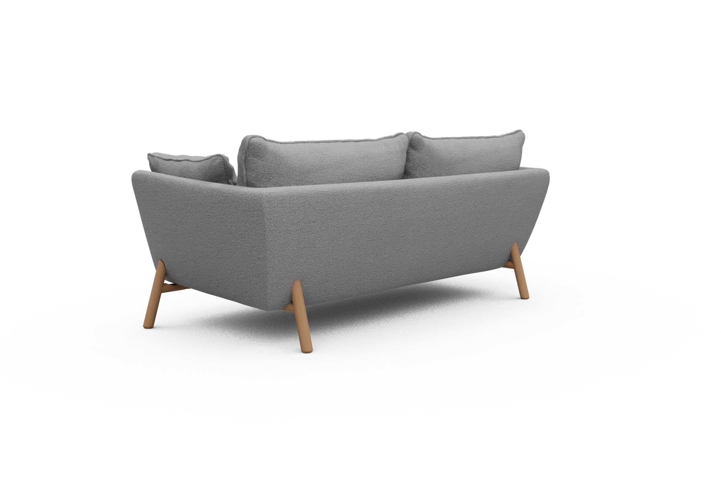 Sofa Emil PREMIUM 2-Sitzer Beinfarbe Eiche Natur Sama-Grey