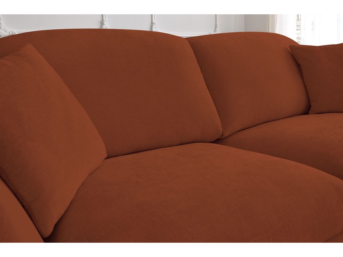 Bobochic Cezanne Schlafsofa 3-Sitzer Stoff Orange, Liegefläche 140 × 194 cm
