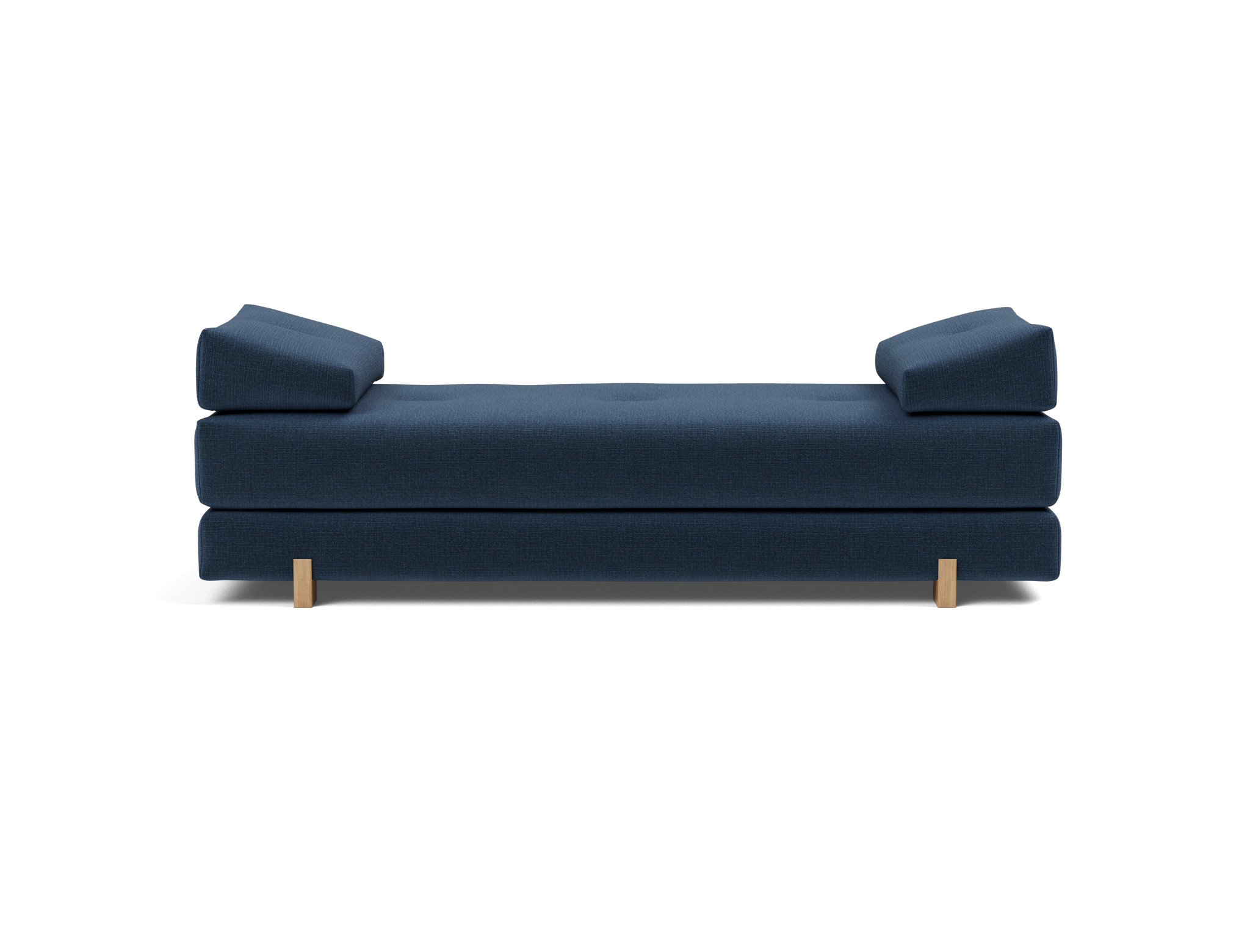 Tagesbett Sigmund Chenille Esina 414-Indigo-Blue Beine Drip Eiche