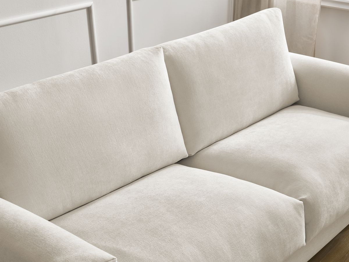 Bobochic Cocoone Schlafsofa 3-Sitzer Stoff Beige, Liegefläche 140 × 200 cm