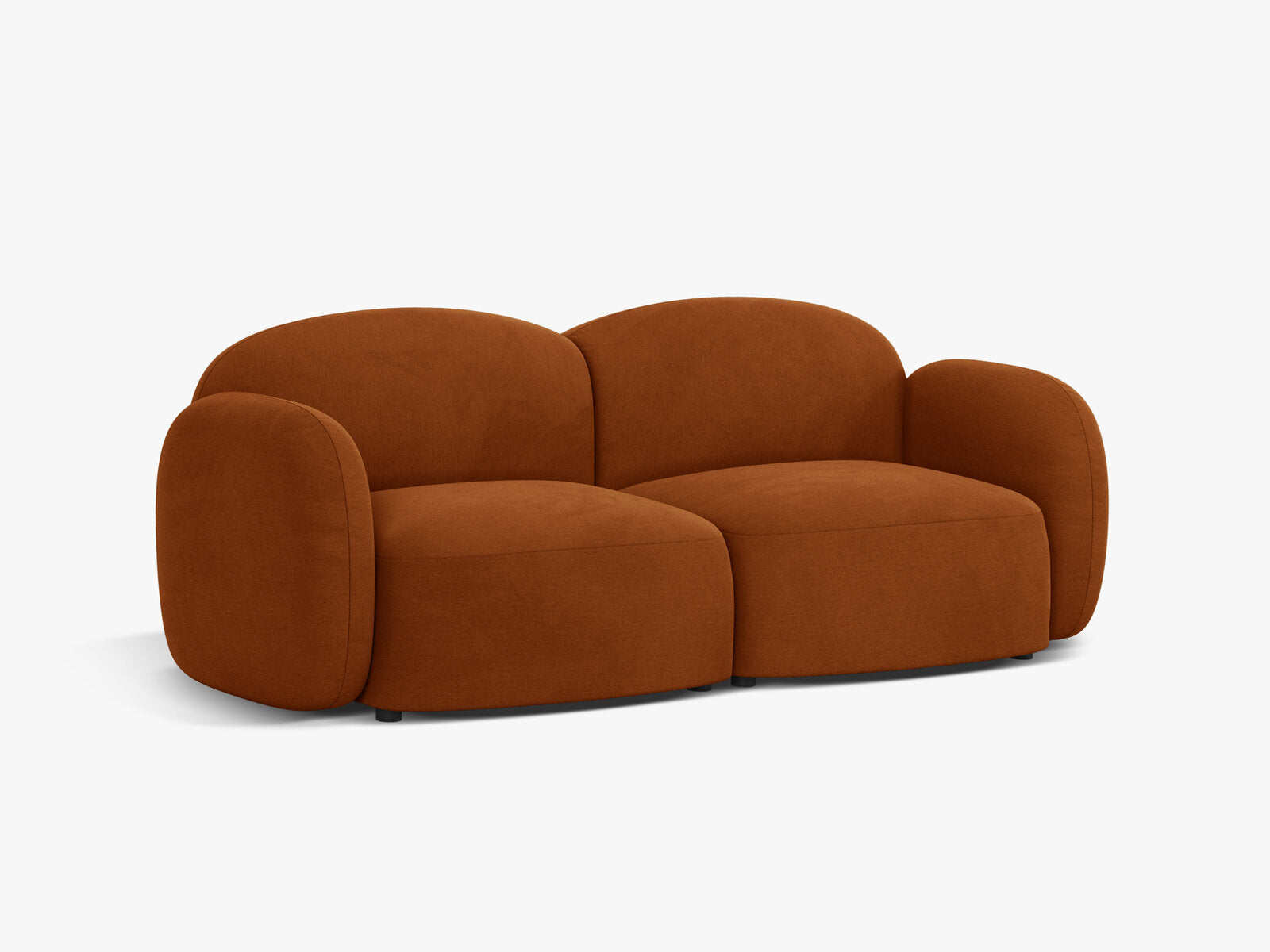 Micadoni Sofa Blair 2-Sitzer Samt Casino Terrakotta
