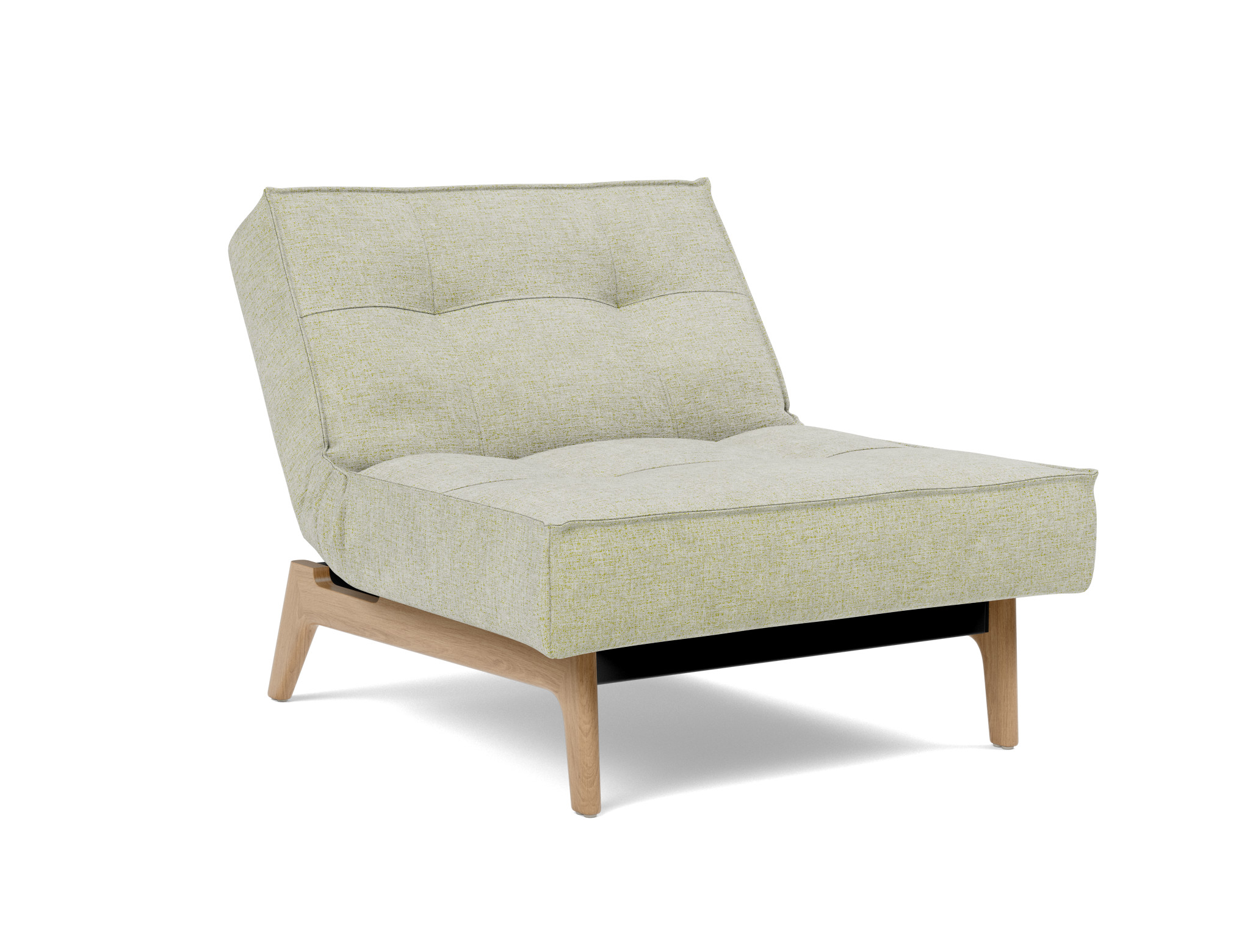 Sessel Splitback Flachgewebe Avella 280-Sand Beine Eiche