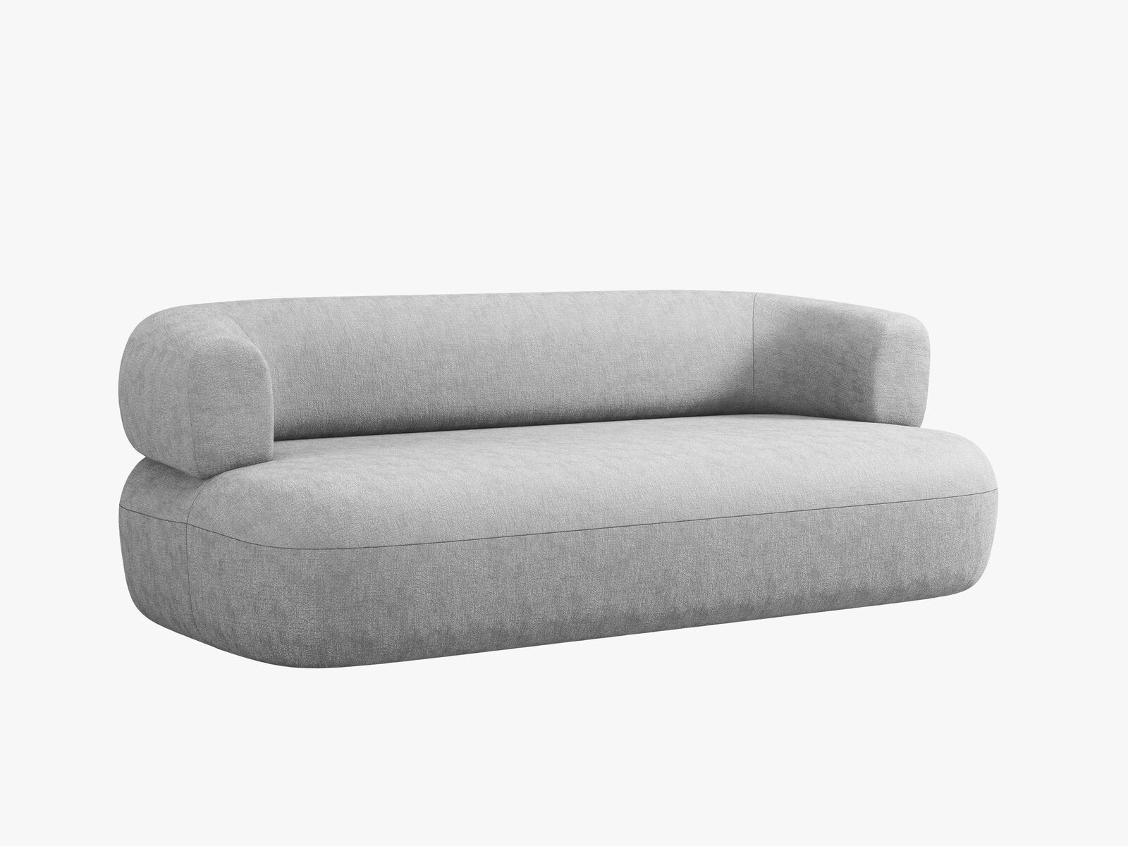 Micadoni Sofa Jenny 2-Sitzer Chenille Perfect Harmony Silber