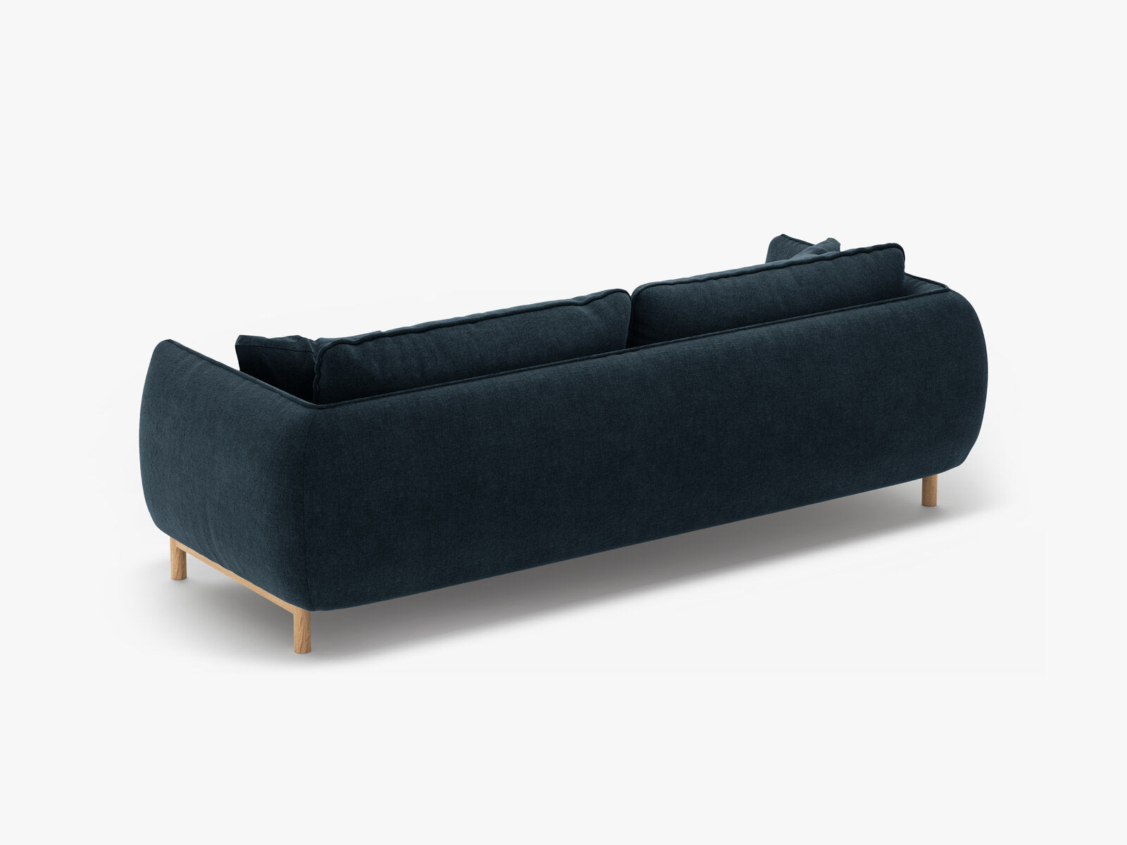 Micadoni Ada Sofa 3-Sitzer Strukturierter Stoff Wind Marineblau