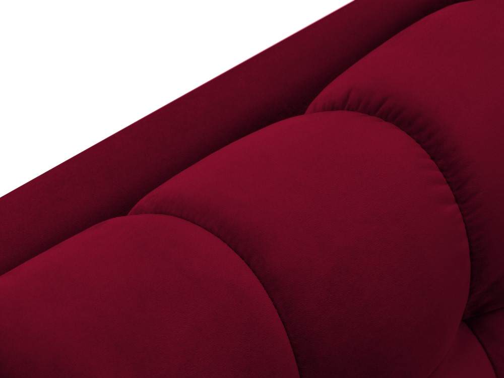 Cosmopolitan Design Chaiselongue Bali Samt Bluvel Rot Rechts Beine Gold