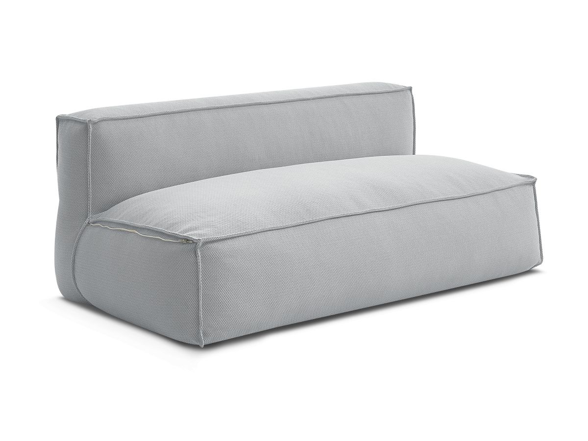 Bobochic Biarritz Sofamodul 2-Sitzer Melange-Stoff Grau