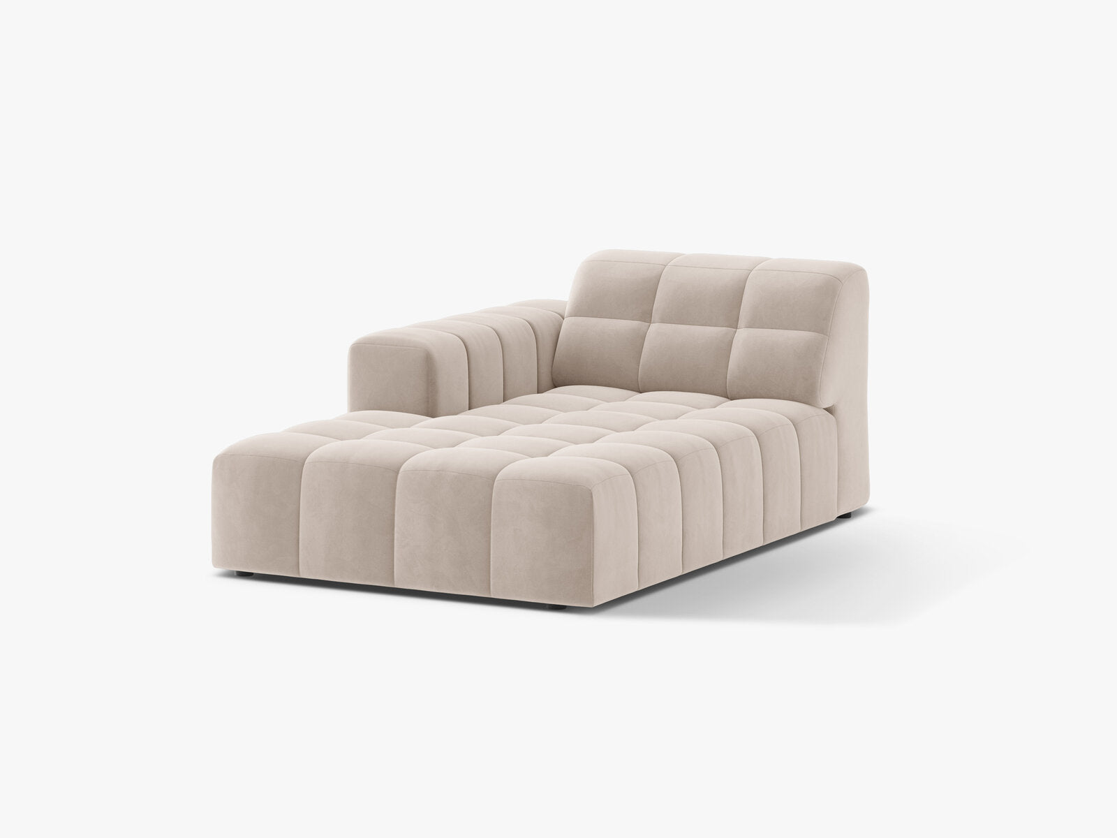 Micadoni Jennifer Chaiselongue Links Samt Venus Helles Beige