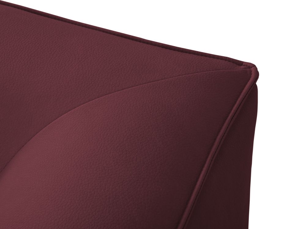 Cosmopolitan Design Ecksofa Siena 3-Sitzer Kunstleder Pacifico Bordeaux Links