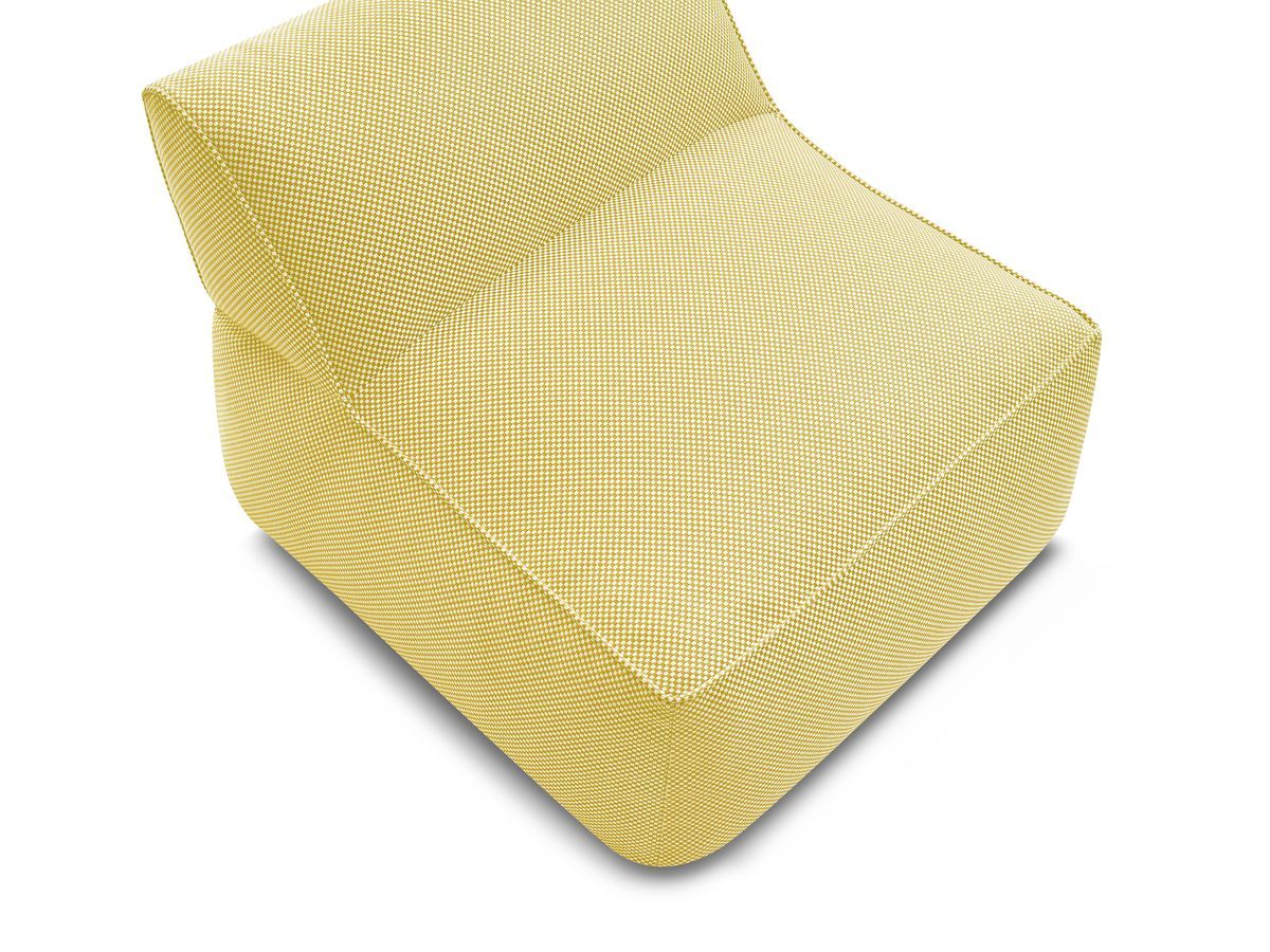 Bobochic Riviera Sofamodul 1-Sitzer Melange-Stoff Gelb