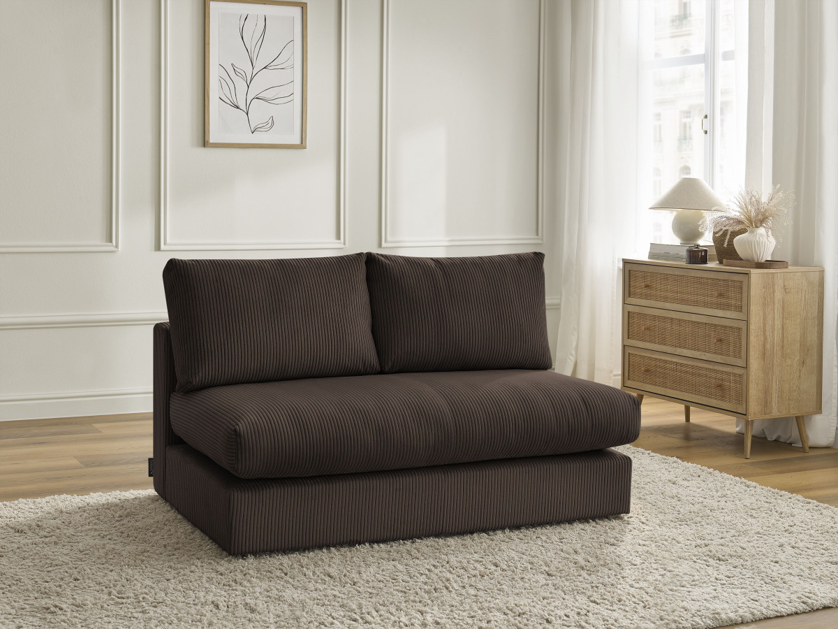 Bobochic Paris Sofamodul 2-Sitzer Cordsamt Braun