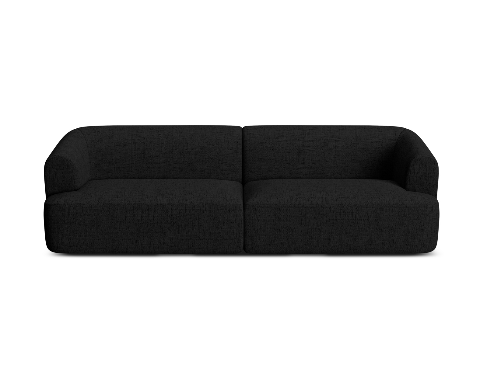 Cosmopolitan Design Sofa Campi 4-Sitzer Strukturierter Stoff Moly Schwarz